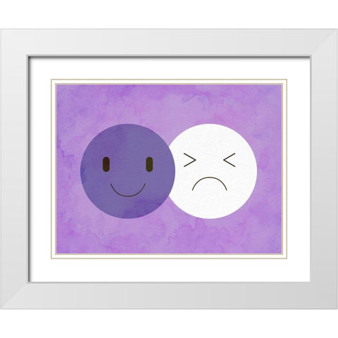 Mood 1 White Modern Wood Framed Art Print with Double Matting by Allen, Kimberly
