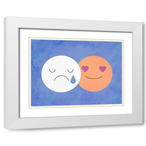 Mood 2 White Modern Wood Framed Art Print with Double Matting by Allen, Kimberly