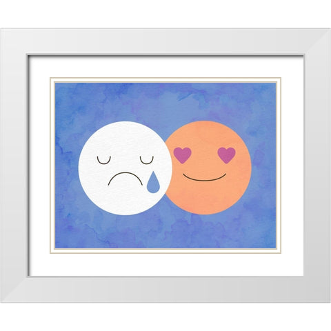 Mood 2 White Modern Wood Framed Art Print with Double Matting by Allen, Kimberly