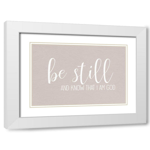 Be Still Springs White Modern Wood Framed Art Print with Double Matting by Allen, Kimberly