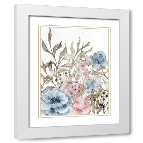 Bloom White Modern Wood Framed Art Print with Double Matting by Allen, Kimberly