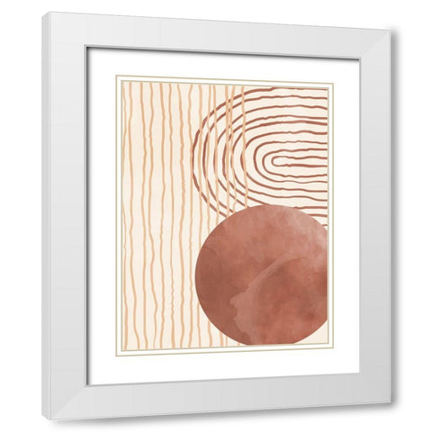 Organic Desert 1 White Modern Wood Framed Art Print with Double Matting by Allen, Kimberly