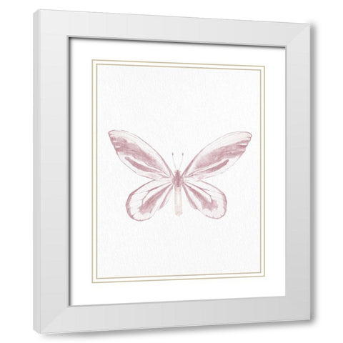 Pressed Butterfly 2 White Modern Wood Framed Art Print with Double Matting by Allen, Kimberly