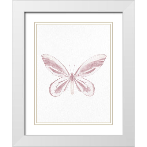 Pressed Butterfly 2 White Modern Wood Framed Art Print with Double Matting by Allen, Kimberly