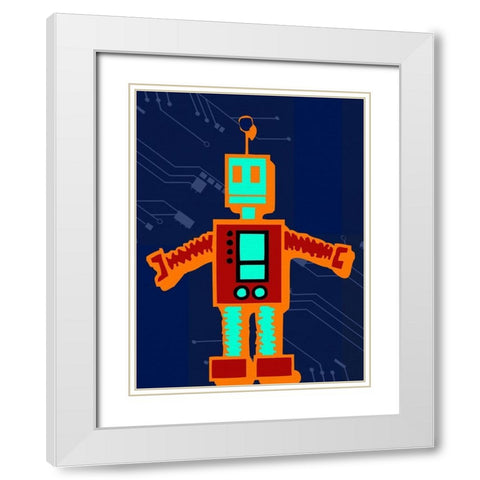 I Robot 2 White Modern Wood Framed Art Print with Double Matting by Allen, Kimberly