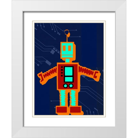 I Robot 2 White Modern Wood Framed Art Print with Double Matting by Allen, Kimberly