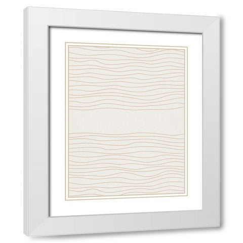 In Line 2 White Modern Wood Framed Art Print with Double Matting by Allen, Kimberly