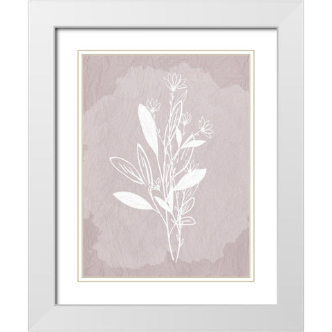 Floral Sketch 2 White Modern Wood Framed Art Print with Double Matting by Allen, Kimberly