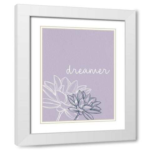 Dreamer White Modern Wood Framed Art Print with Double Matting by Allen, Kimberly