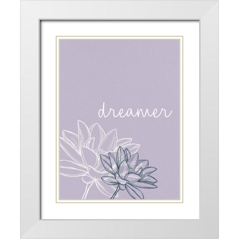 Dreamer White Modern Wood Framed Art Print with Double Matting by Allen, Kimberly