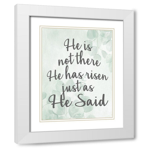 He is not There White Modern Wood Framed Art Print with Double Matting by Allen, Kimberly