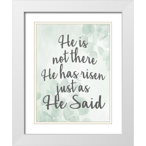 He is not There White Modern Wood Framed Art Print with Double Matting by Allen, Kimberly