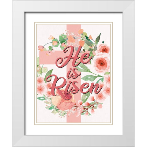 He is Risen White Modern Wood Framed Art Print with Double Matting by Allen, Kimberly