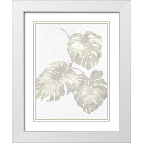 Neutral Palm 2 White Modern Wood Framed Art Print with Double Matting by Allen, Kimberly