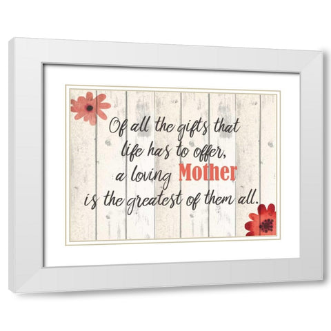 Of All The Gifts White Modern Wood Framed Art Print with Double Matting by Allen, Kimberly