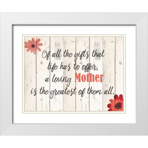 Of All The Gifts White Modern Wood Framed Art Print with Double Matting by Allen, Kimberly