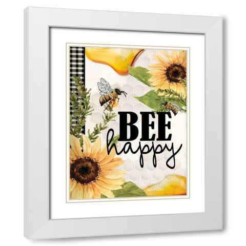 Bee Keeper 5 White Modern Wood Framed Art Print with Double Matting by Allen, Kimberly