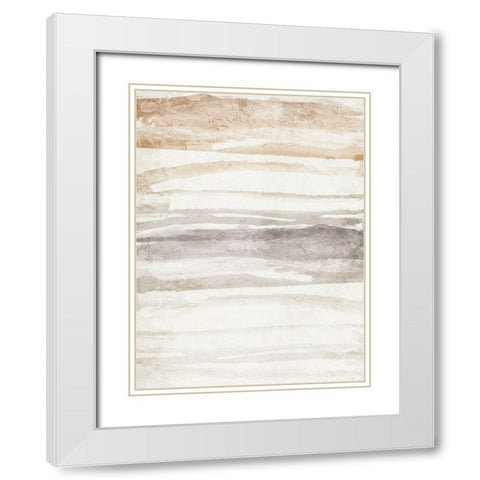 Layers of Earth White Modern Wood Framed Art Print with Double Matting by Allen, Kimberly