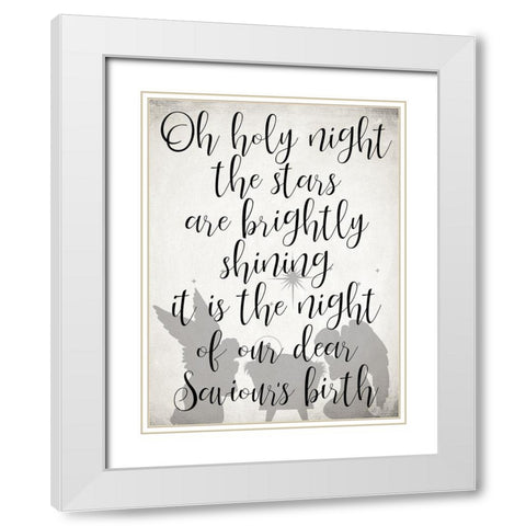 Holy Night White Modern Wood Framed Art Print with Double Matting by Allen, Kimberly
