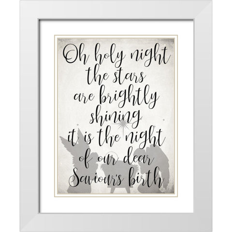 Holy Night White Modern Wood Framed Art Print with Double Matting by Allen, Kimberly