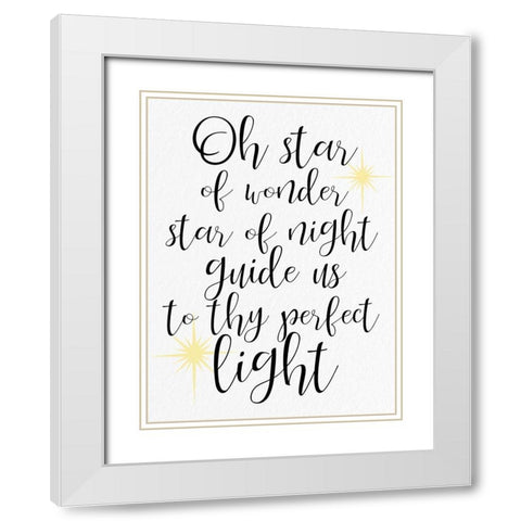 Oh Star White Modern Wood Framed Art Print with Double Matting by Allen, Kimberly