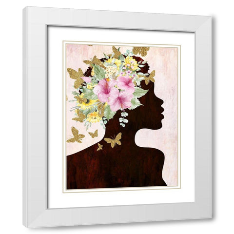 Butterfly Flight 1 White Modern Wood Framed Art Print with Double Matting by Allen, Kimberly