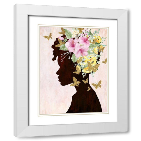 Butterfly Flight 2 White Modern Wood Framed Art Print with Double Matting by Allen, Kimberly