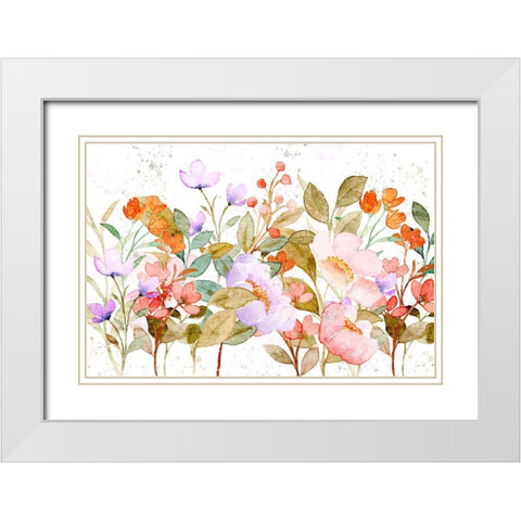 Wildflower Spotted White Modern Wood Framed Art Print with Double Matting by Allen, Kimberly