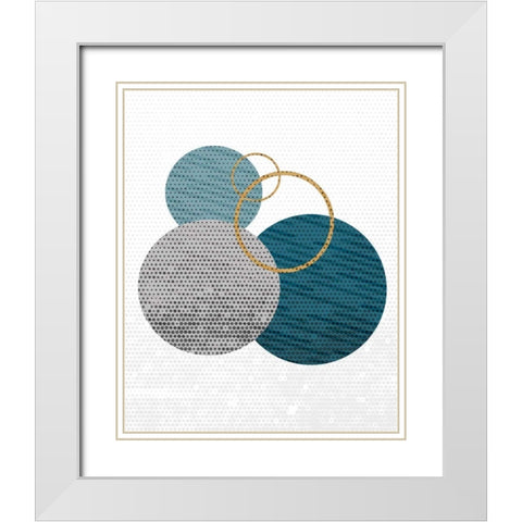 Circle Time 1 White Modern Wood Framed Art Print with Double Matting by Allen, Kimberly