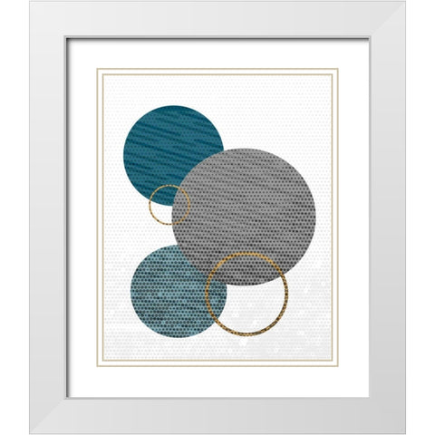 Circle Time 2 White Modern Wood Framed Art Print with Double Matting by Allen, Kimberly