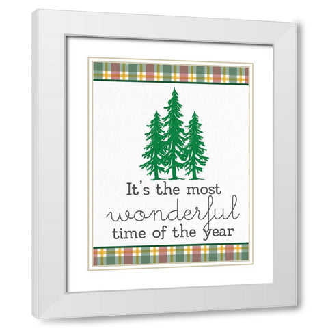 Wonderful Time White Modern Wood Framed Art Print with Double Matting by Allen, Kimberly