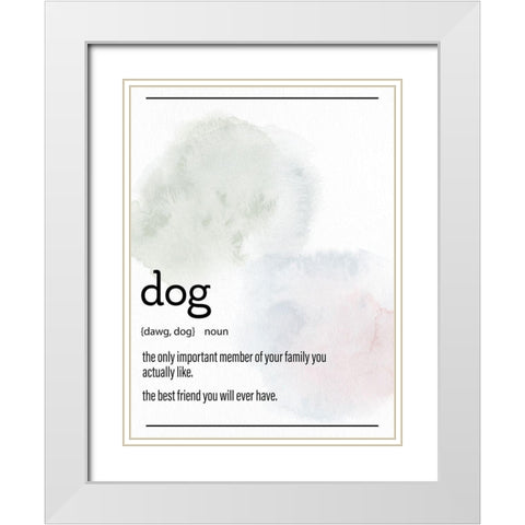 Dog Definition White Modern Wood Framed Art Print with Double Matting by Allen, Kimberly