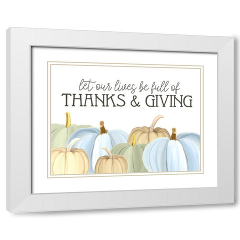 Our Lives White Modern Wood Framed Art Print with Double Matting by Allen, Kimberly