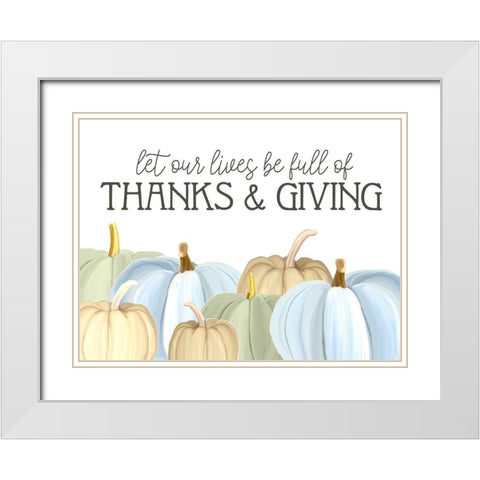 Our Lives White Modern Wood Framed Art Print with Double Matting by Allen, Kimberly