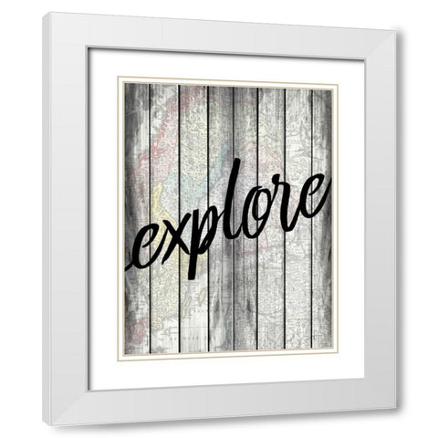 Explorer Wood White Modern Wood Framed Art Print with Double Matting by Allen, Kimberly