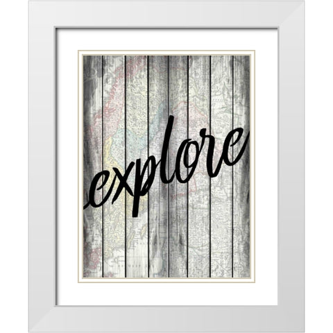 Explorer Wood White Modern Wood Framed Art Print with Double Matting by Allen, Kimberly
