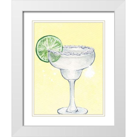 Cocktails 1 White Modern Wood Framed Art Print with Double Matting by Allen, Kimberly