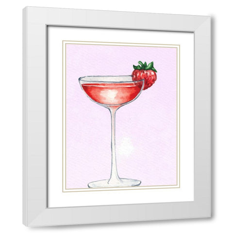 Cocktails 3 White Modern Wood Framed Art Print with Double Matting by Allen, Kimberly