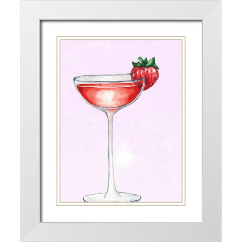 Cocktails 3 White Modern Wood Framed Art Print with Double Matting by Allen, Kimberly