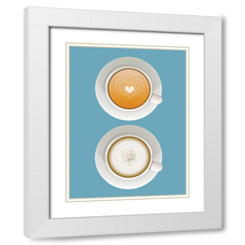 Time for Coffee 2 White Modern Wood Framed Art Print with Double Matting by Allen, Kimberly