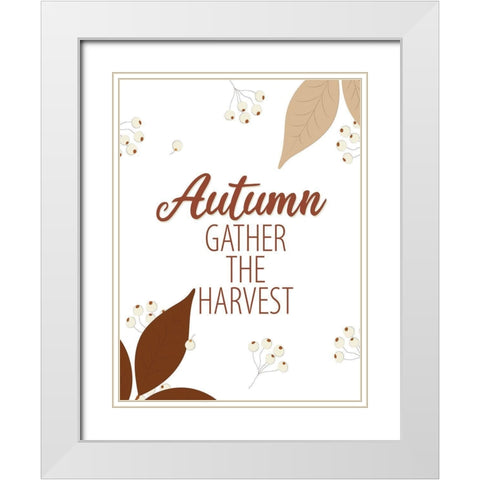 Autumn Harvest 1 White Modern Wood Framed Art Print with Double Matting by Allen, Kimberly