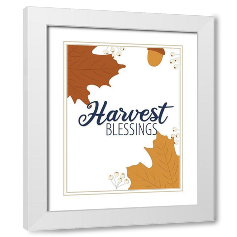 Autumn Harvest 3 White Modern Wood Framed Art Print with Double Matting by Allen, Kimberly