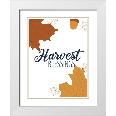 Autumn Harvest 3 White Modern Wood Framed Art Print with Double Matting by Allen, Kimberly