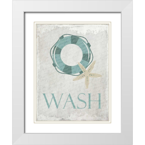 Coastal Wash White Modern Wood Framed Art Print with Double Matting by Allen, Kimberly