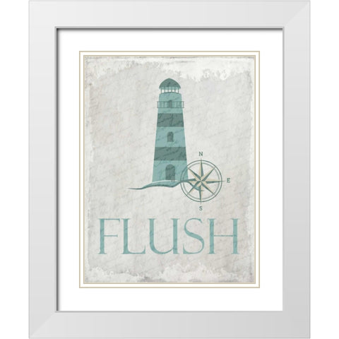 Coastal Flush White Modern Wood Framed Art Print with Double Matting by Allen, Kimberly