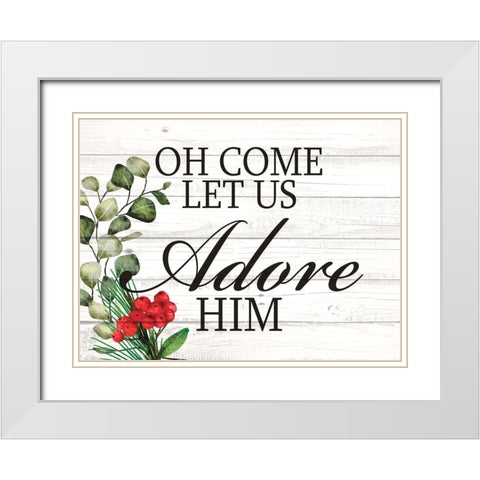 Adore White Modern Wood Framed Art Print with Double Matting by Allen, Kimberly