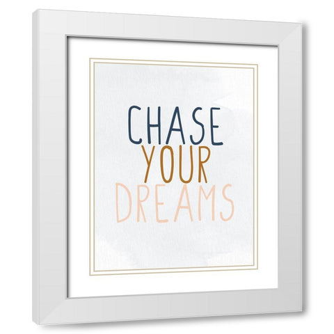 Chase 1 White Modern Wood Framed Art Print with Double Matting by Allen, Kimberly
