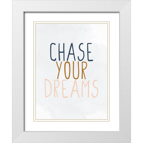 Chase 1 White Modern Wood Framed Art Print with Double Matting by Allen, Kimberly