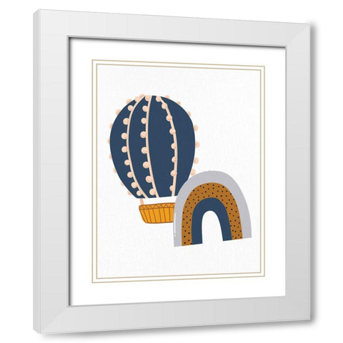 Chase 2 White Modern Wood Framed Art Print with Double Matting by Allen, Kimberly