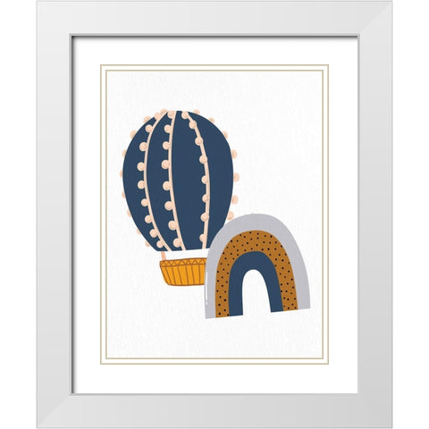 Chase 2 White Modern Wood Framed Art Print with Double Matting by Allen, Kimberly